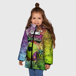 Куртка зимняя для девочки Brawl Stars Spike, цвет: 3D-черный — фото 2