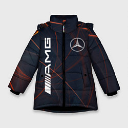 Куртка зимняя для девочки MERCEDES-BENZ AMG, цвет: 3D-черный