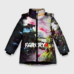 Куртка зимняя для девочки FARCRY4, цвет: 3D-черный