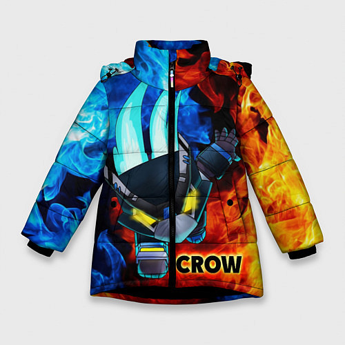 Зимняя куртка для девочки Brawl Stars CROW / 3D-Черный – фото 1