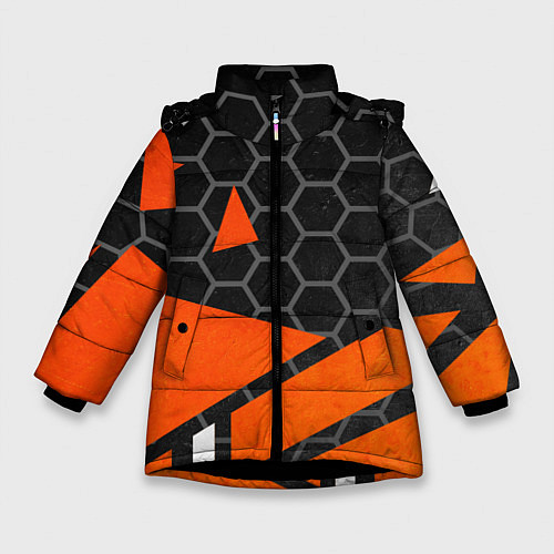 Зимняя куртка для девочки Abstraction / 3D-Черный – фото 1
