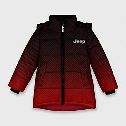 Куртка зимняя для девочки Jeep спина Z, цвет: 3D-красный