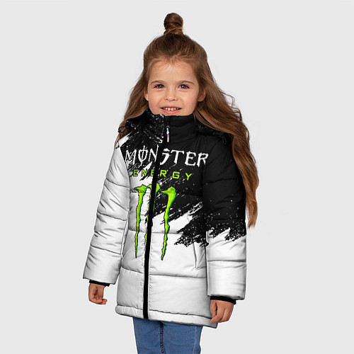 Зимняя куртка для девочки MONSTER ENERGY / 3D-Красный – фото 3