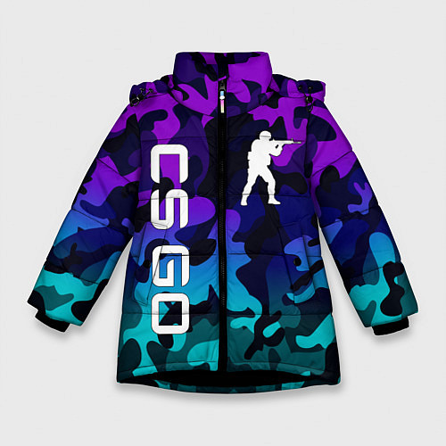 Зимняя куртка для девочки CS GO / 3D-Черный – фото 1