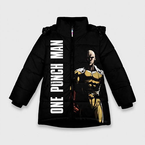 Зимняя куртка для девочки One Punch Man / 3D-Черный – фото 1