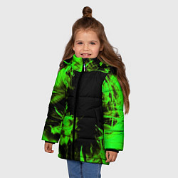 Куртка зимняя для девочки ЗЕЛЁНЫЙ ОГОНЬ, цвет: 3D-черный — фото 2