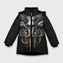 Куртка зимняя для девочки Baldurs gate 3, цвет: 3D-черный