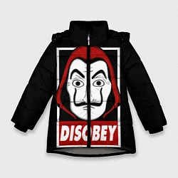 Куртка зимняя для девочки Disobey, цвет: 3D-светло-серый