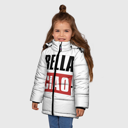 Зимняя куртка для девочки Bella Ciao / 3D-Красный – фото 3