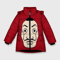 Куртка зимняя для девочки Бумажный Дом, цвет: 3D-черный