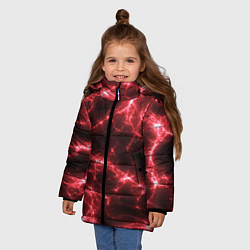 Куртка зимняя для девочки МОЛНИЯ РАЗРЯДЫ, цвет: 3D-черный — фото 2