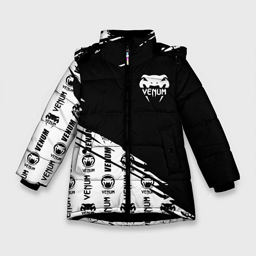 Зимняя куртка для девочки VENUM / 3D-Черный – фото 1