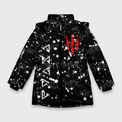 Куртка зимняя для девочки The Witcher, цвет: 3D-черный