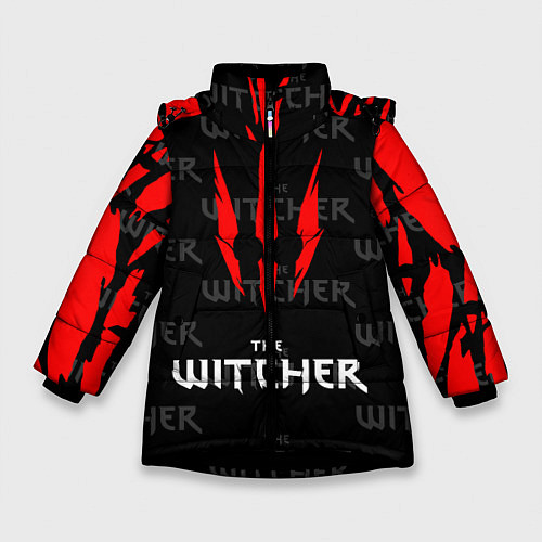 Зимняя куртка для девочки The Witcher / 3D-Черный – фото 1