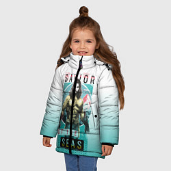 Куртка зимняя для девочки SAVIOR OF THE SEAS, цвет: 3D-светло-серый — фото 2