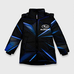 Куртка зимняя для девочки SUBARU, цвет: 3D-черный
