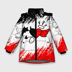 Куртка зимняя для девочки ТИКТОКЕР - PAYTON MOORMEIE, цвет: 3D-светло-серый