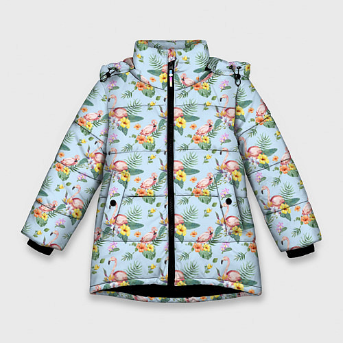 Зимняя куртка для девочки ФЛАМИНГО / 3D-Черный – фото 1