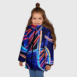 Куртка зимняя для девочки ДНК, цвет: 3D-черный — фото 2