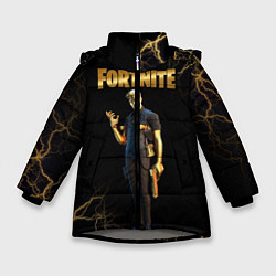 Куртка зимняя для девочки Gold Midas Fortnite 2, цвет: 3D-светло-серый