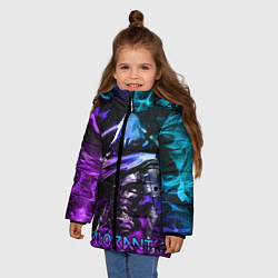 Куртка зимняя для девочки VALORANT OMEN, цвет: 3D-черный — фото 2