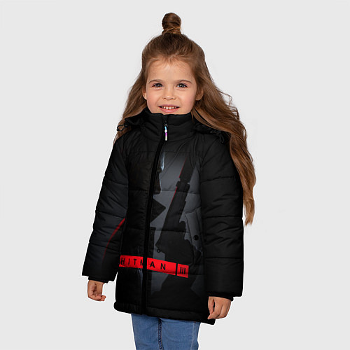 Зимняя куртка для девочки HITMAN 3 / 3D-Красный – фото 3