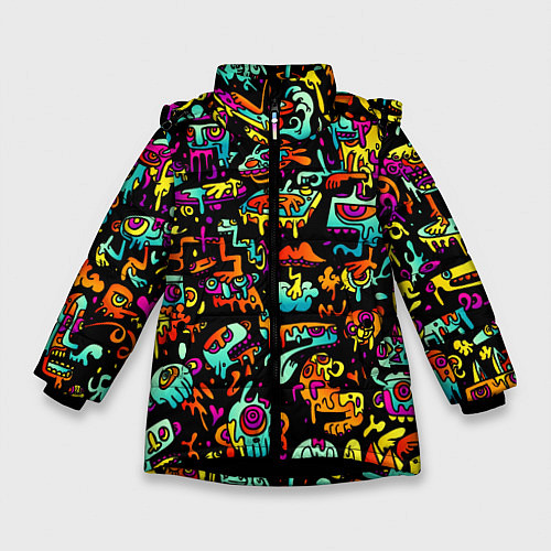 Зимняя куртка для девочки Zombi Slime / 3D-Черный – фото 1