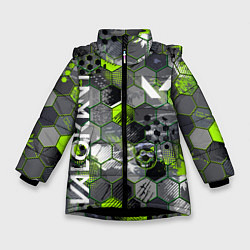 Куртка зимняя для девочки Valorant, цвет: 3D-черный
