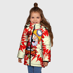 Куртка зимняя для девочки Brawl Stars Dynamike, цвет: 3D-светло-серый — фото 2