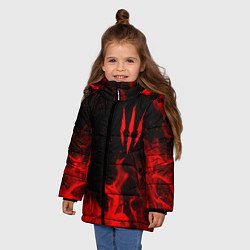 Куртка зимняя для девочки ВЕДЬМАК 3 ГЕРАЛЬТ КОГОТЬ, цвет: 3D-черный — фото 2