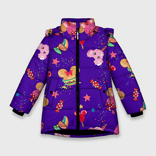 Зимняя куртка для девочки Минни Маус / 3D-Черный – фото 1