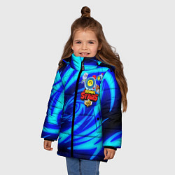 Куртка зимняя для девочки БРАВЛ СТАРС НАНИ, цвет: 3D-черный — фото 2
