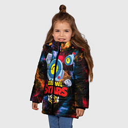 Куртка зимняя для девочки BRAWL STARS NANI SPACE, цвет: 3D-черный — фото 2