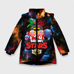 Куртка зимняя для девочки BRAWL STARS СПРАУТ, цвет: 3D-черный