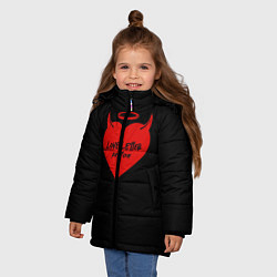 Куртка зимняя для девочки Payton, цвет: 3D-черный — фото 2