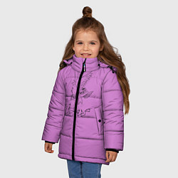Куртка зимняя для девочки Lil peep, цвет: 3D-черный — фото 2