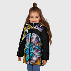 Куртка зимняя для девочки Venum, цвет: 3D-черный — фото 2