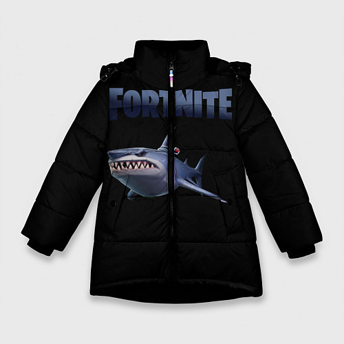 Зимняя куртка для девочки Loot Shark Fortnite / 3D-Черный – фото 1