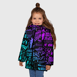 Куртка зимняя для девочки BILLIE EILISH БИЛЛИ АЙЛИШ, цвет: 3D-светло-серый — фото 2