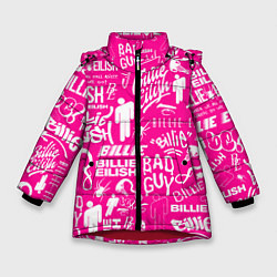 Куртка зимняя для девочки BILLIE EILISH БИЛЛИ АЙЛИШ, цвет: 3D-красный