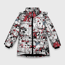Куртка зимняя для девочки HELLTAKER, цвет: 3D-черный