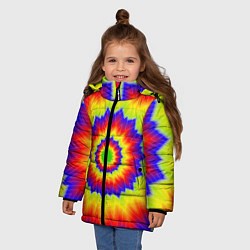 Куртка зимняя для девочки Tie-Dye, цвет: 3D-красный — фото 2
