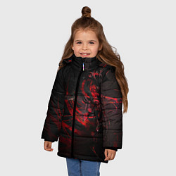 Куртка зимняя для девочки DIGITAL 3D, цвет: 3D-светло-серый — фото 2