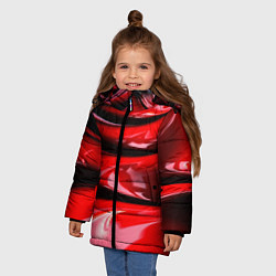 Куртка зимняя для девочки ТЕКСТУРА, цвет: 3D-черный — фото 2