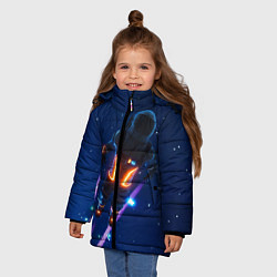 Куртка зимняя для девочки Dark Voyager, цвет: 3D-черный — фото 2