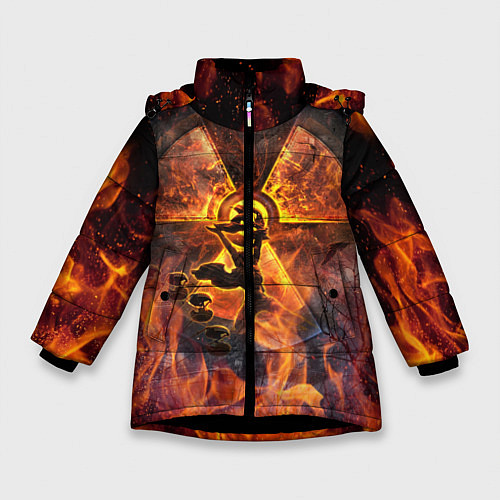 Зимняя куртка для девочки S T A L K E R 2 / 3D-Черный – фото 1