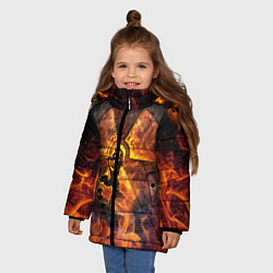 Куртка зимняя для девочки S T A L K E R 2, цвет: 3D-светло-серый — фото 2