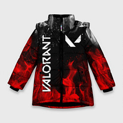 Куртка зимняя для девочки VALORANT ВАЛОРАНТ, цвет: 3D-черный
