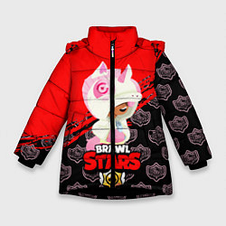 Куртка зимняя для девочки Brawl stars Unicorn, цвет: 3D-черный