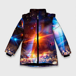 Куртка зимняя для девочки Geometry light, цвет: 3D-черный